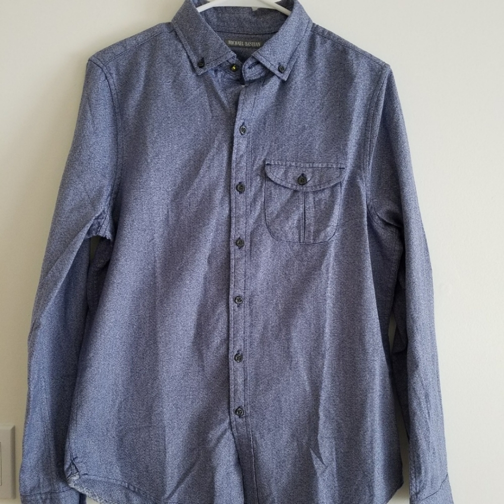Michael Bastian Men's Button Down Shirt, Small
